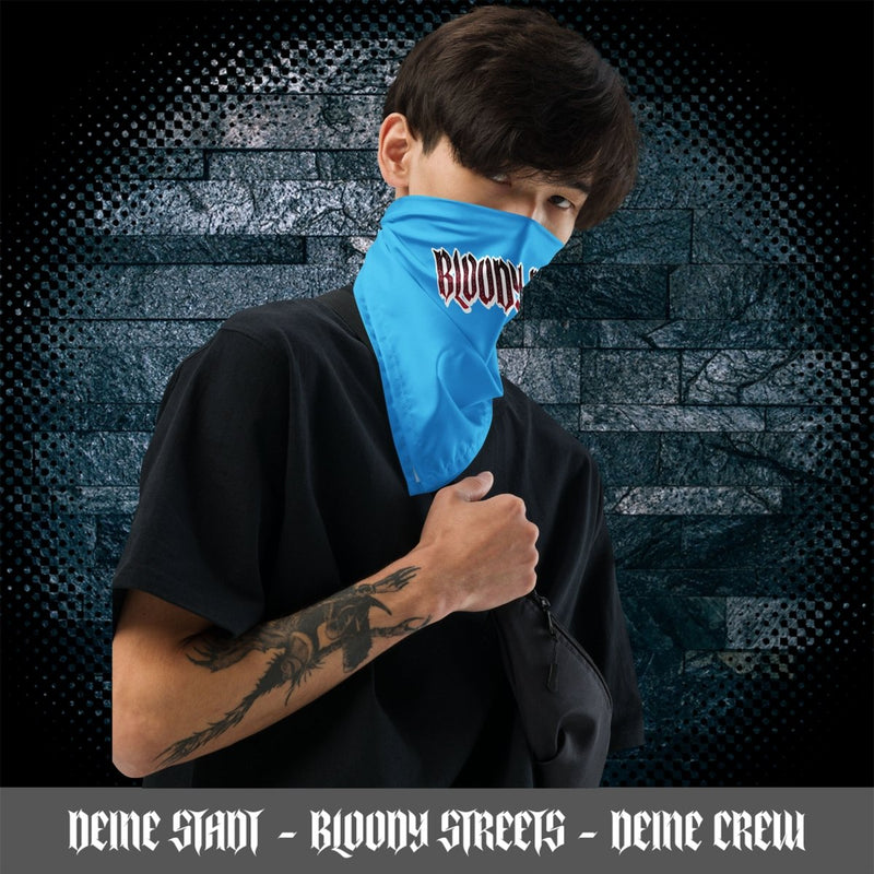 Bloody Streets Crew Bandana in Blau - Trendige Streetwear Bandana für Deinen Look