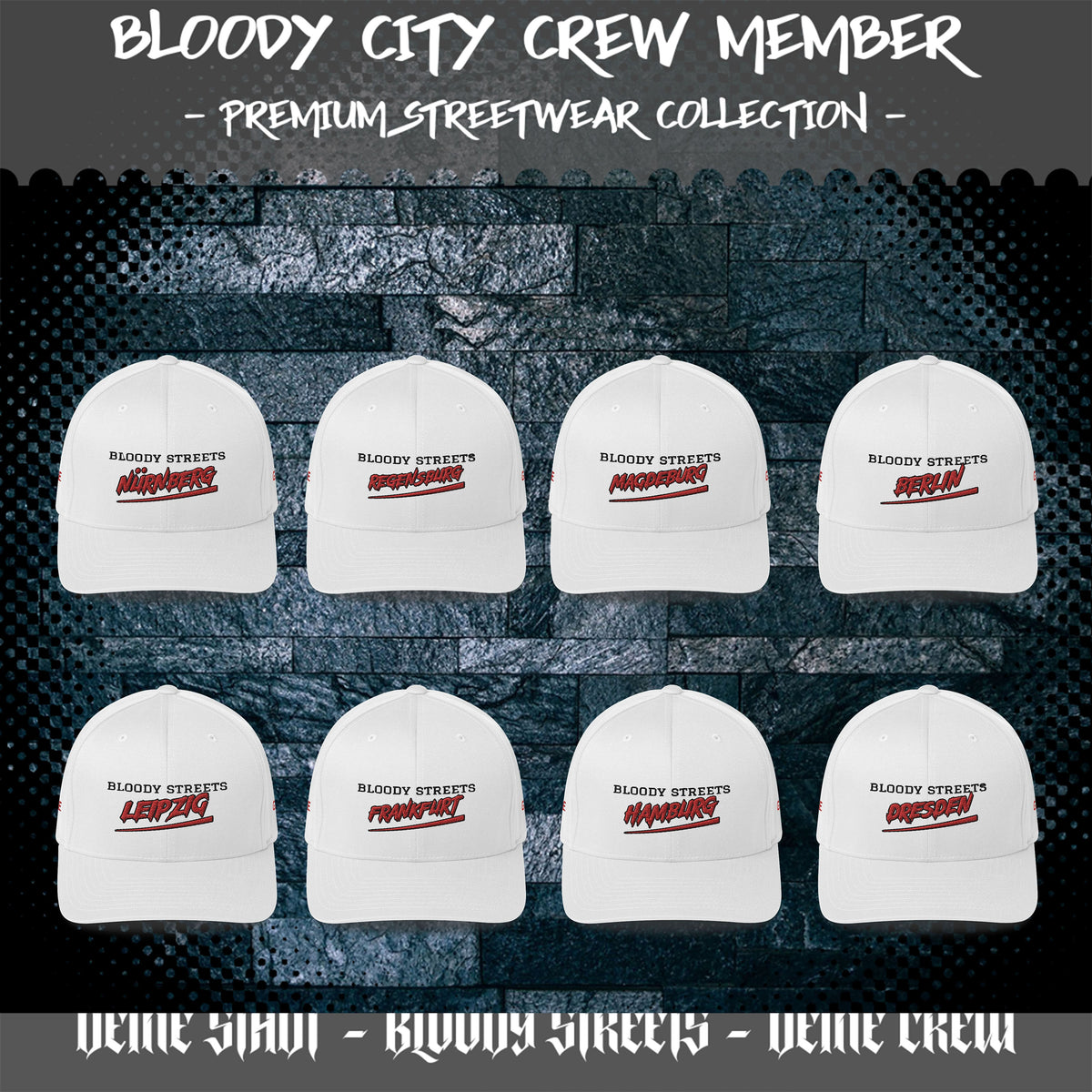 BLOODY  STREETS CITY CREW MEMBER CAPS