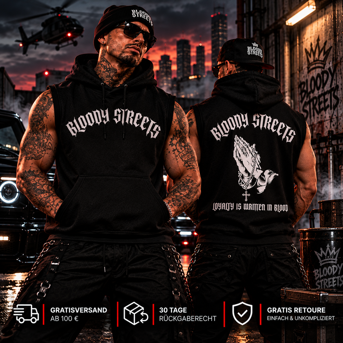 Hoodie ohne Ärmel BS333