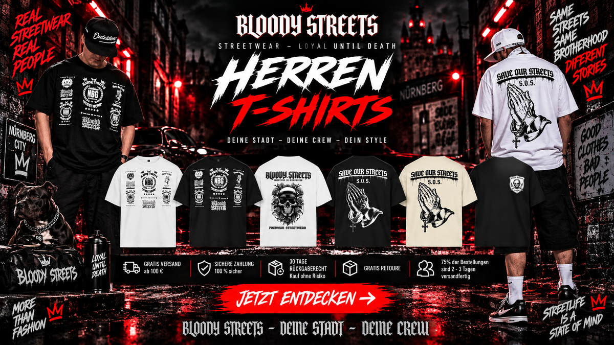 Herren Streetwear T-Shirts für jeden Anlass