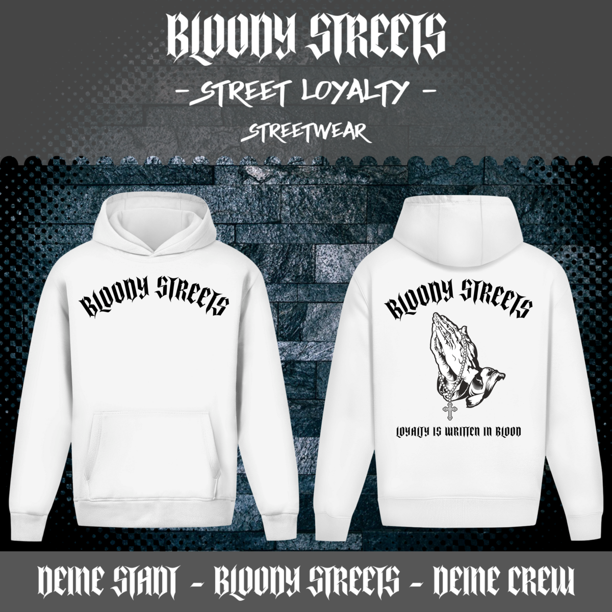 Oversize Hoodie Ohne Kordel BS333