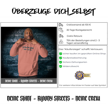 Streetwear Hoodie - IT'S TIME FOR JUSTICE - Stickerei Schrift