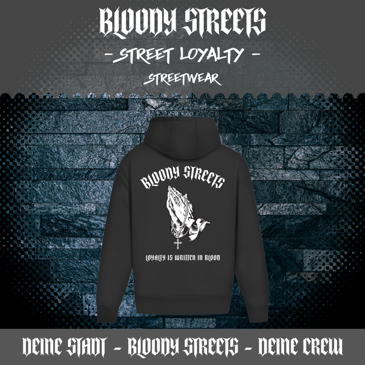 Oversize Hoodie Ohne Kordel BS333