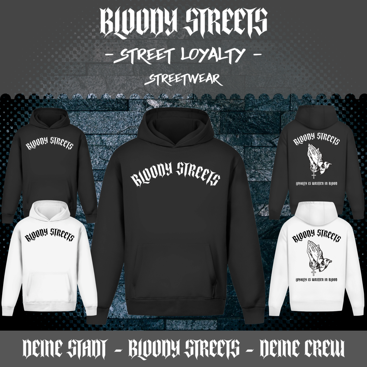 Oversize Hoodie Ohne Kordel BS333