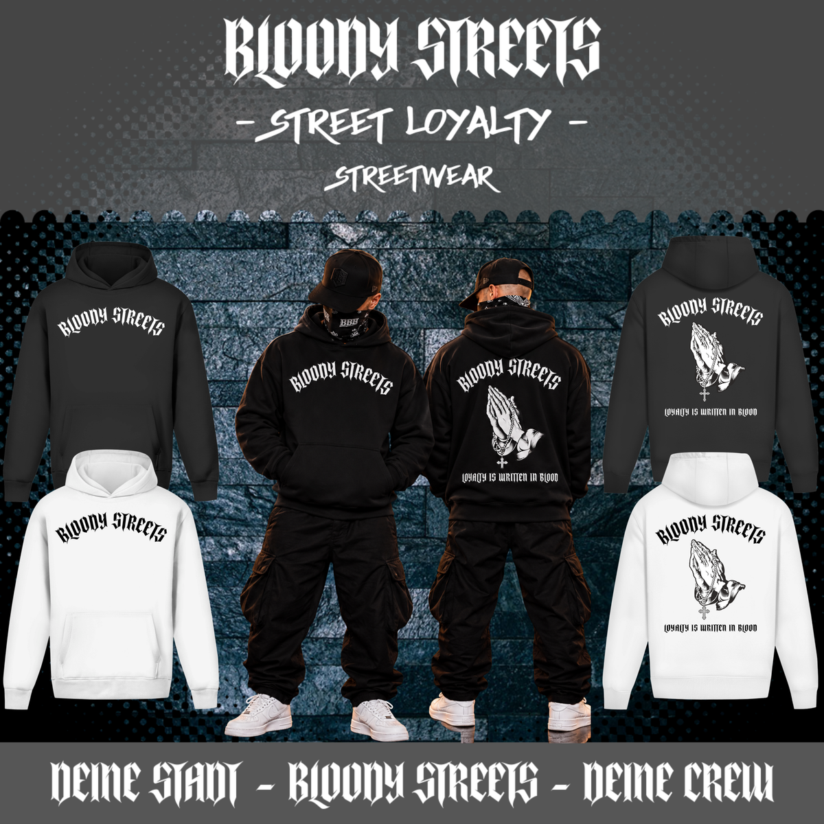Oversize Hoodie Ohne Kordel BS333