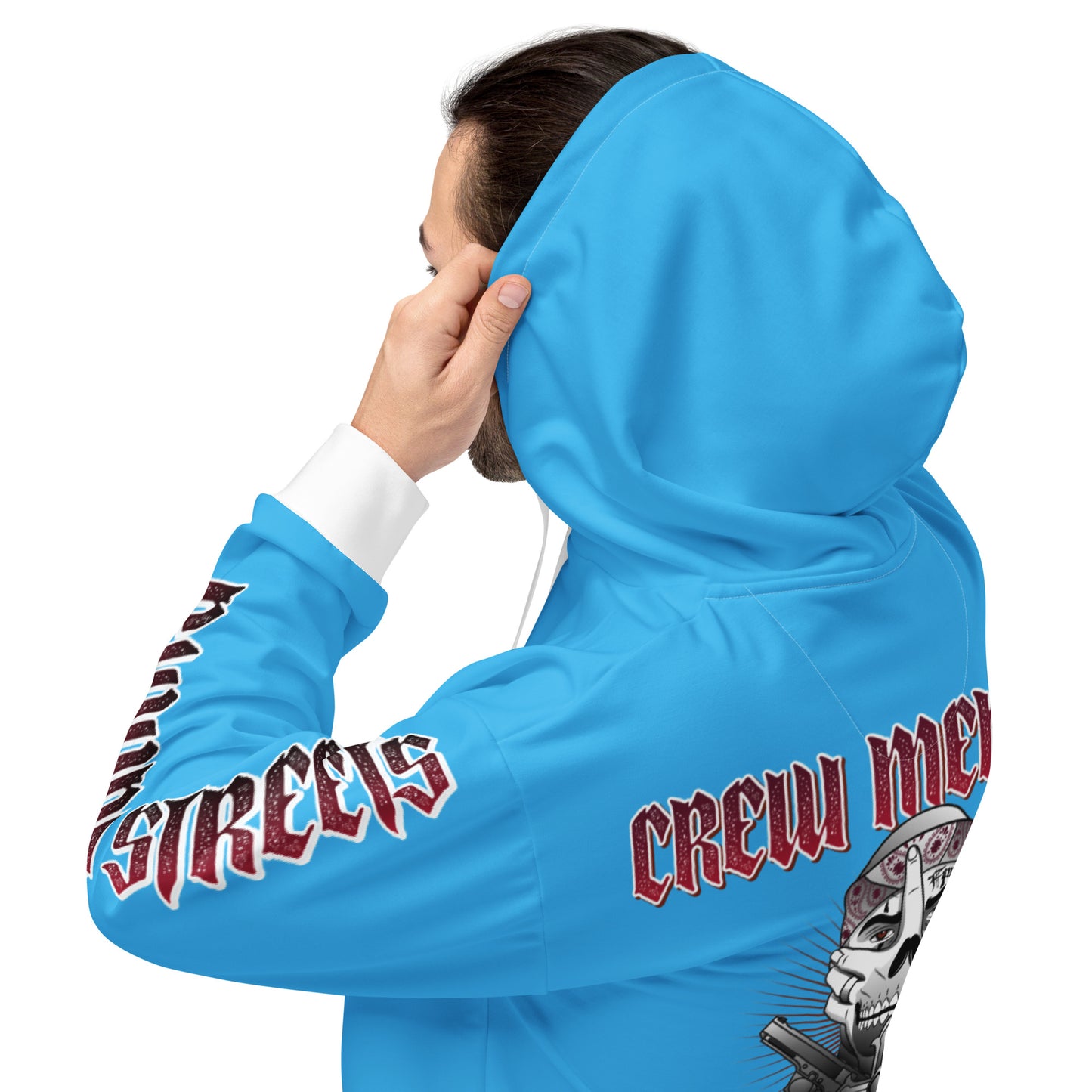 BLOODY STREETS Crew Member Streetwear Hoodie Blue - BLOODY-STREETS.DE Streetwear Herren und Damen Hoodies, T-Shirts, Pullis