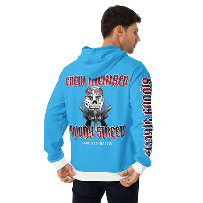 BLOODY STREETS Crew Member Streetwear Hoodie Blue - BLOODY-STREETS.DE Streetwear Herren und Damen Hoodies, T-Shirts, Pullis