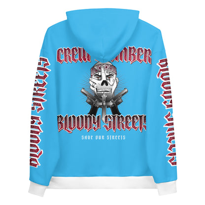 BLOODY STREETS Crew Member Streetwear Hoodie Blue - BLOODY-STREETS.DE Streetwear Herren und Damen Hoodies, T-Shirts, Pullis