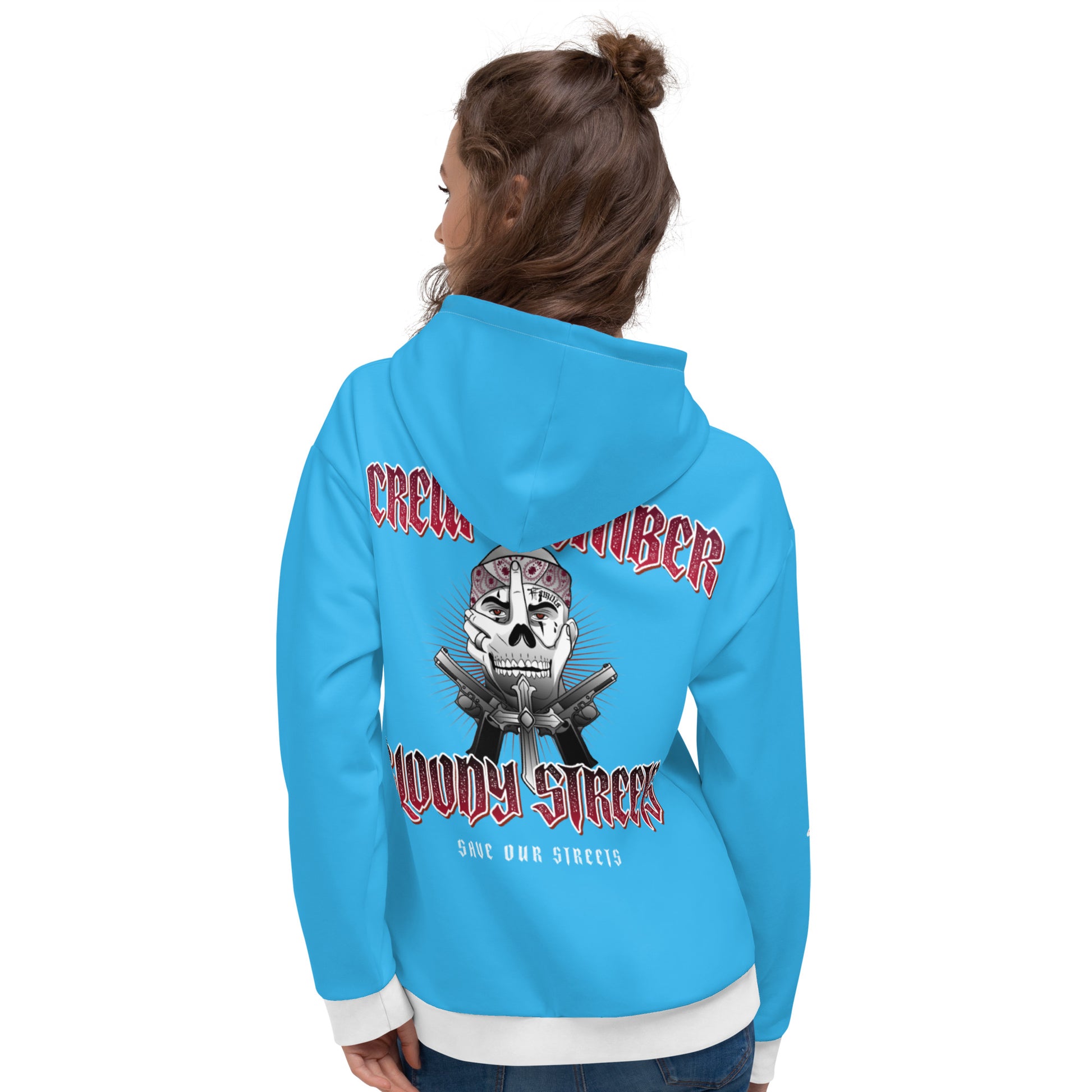 BLOODY STREETS Crew Member Streetwear Hoodie Blue - BLOODY-STREETS.DE Streetwear Herren und Damen Hoodies, T-Shirts, Pullis