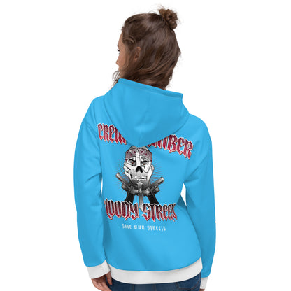 BLOODY STREETS Crew Member Streetwear Hoodie Blue - BLOODY-STREETS.DE Streetwear Herren und Damen Hoodies, T-Shirts, Pullis