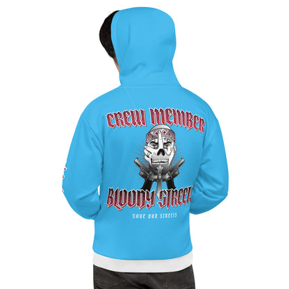 BLOODY STREETS Crew Member Streetwear Hoodie Blue - BLOODY-STREETS.DE Streetwear Herren und Damen Hoodies, T-Shirts, Pullis