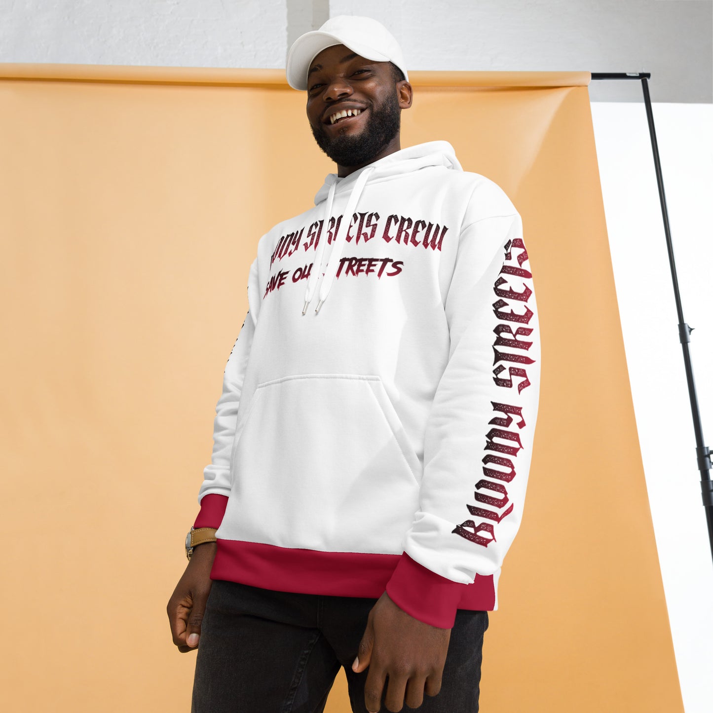 Bloody Streets Crew Streetwear Hoodie White - BLOODY-STREETS.DE Streetwear Herren und Damen Hoodies, T-Shirts, Pullis