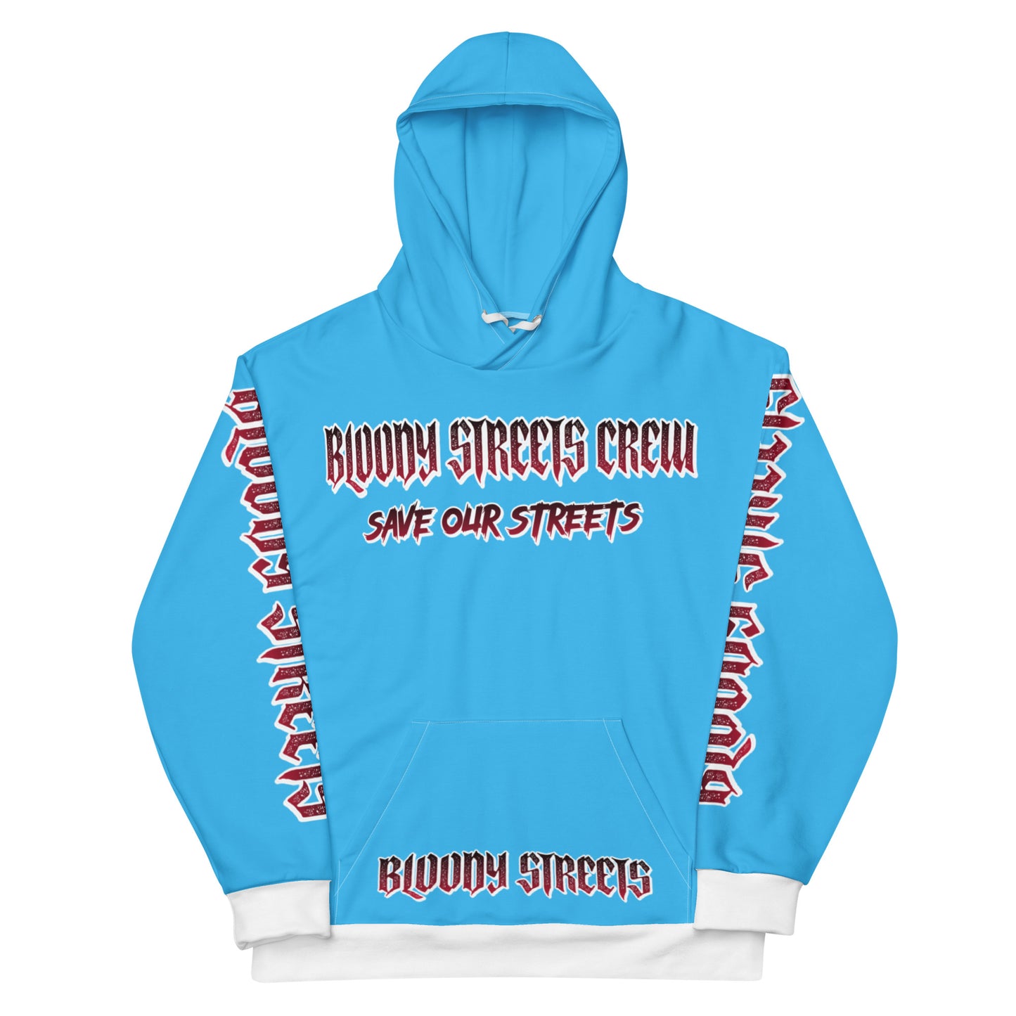 BLOODY STREETS Crew Member Streetwear Hoodie Blue - BLOODY-STREETS.DE Streetwear Herren und Damen Hoodies, T-Shirts, Pullis