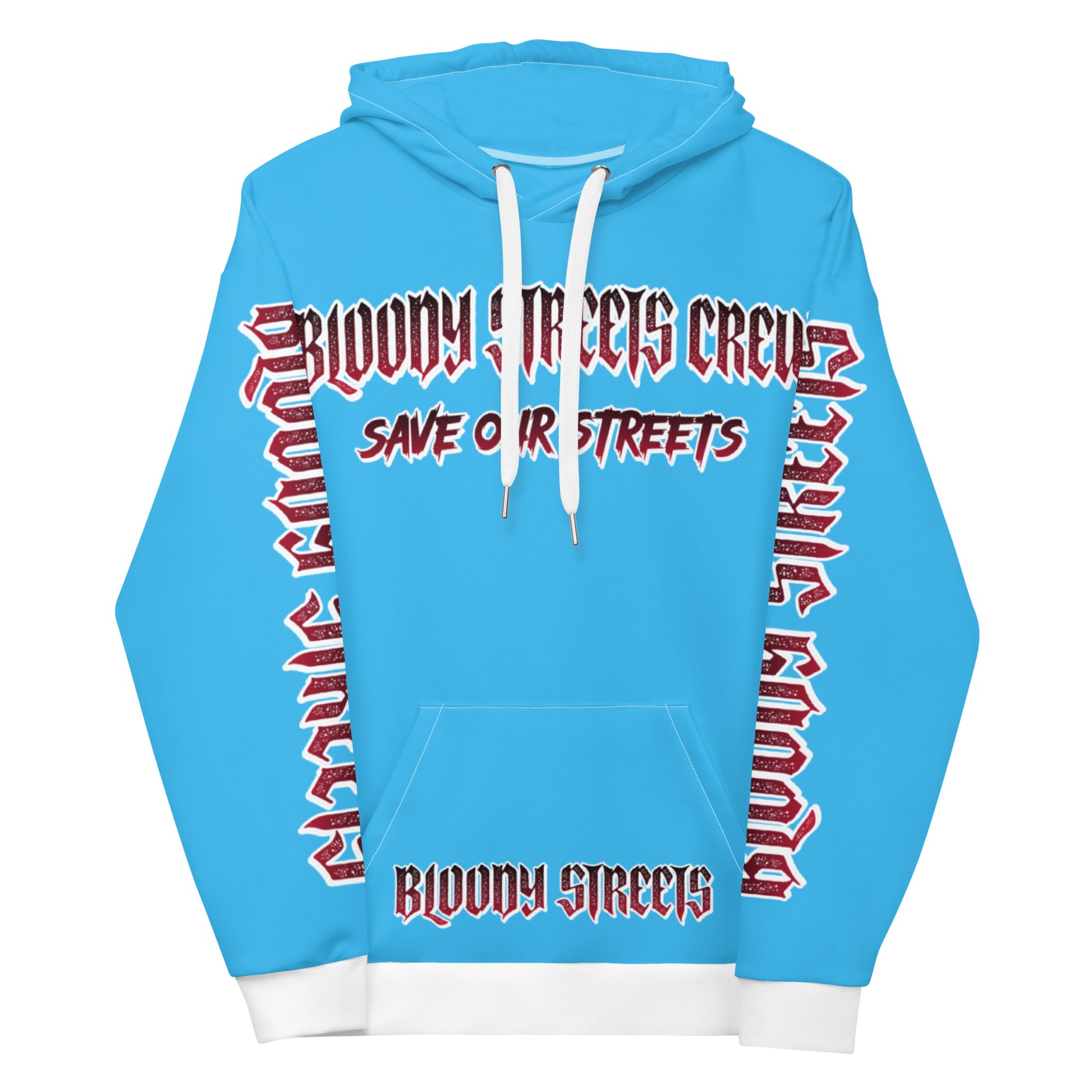 BLOODY STREETS Crew Member Streetwear Hoodie Blue - BLOODY-STREETS.DE Streetwear Herren und Damen Hoodies, T-Shirts, Pullis