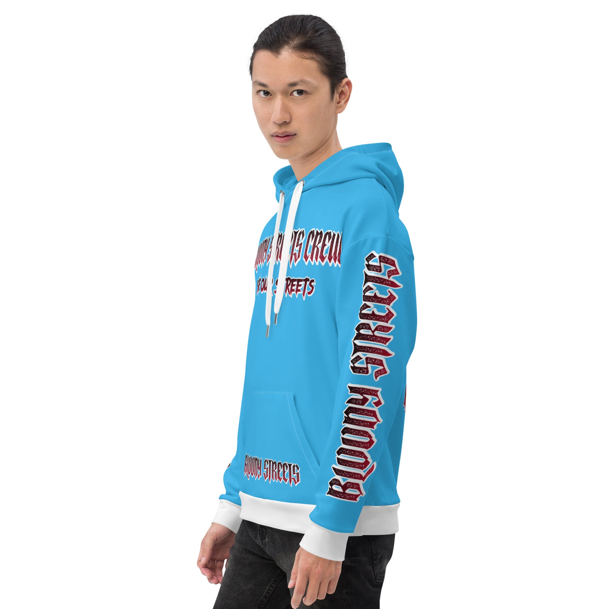 BLOODY STREETS Crew Member Streetwear Hoodie Blue - BLOODY-STREETS.DE Streetwear Herren und Damen Hoodies, T-Shirts, Pullis