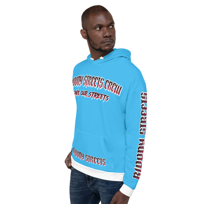 BLOODY STREETS Crew Member Streetwear Hoodie Blue - BLOODY-STREETS.DE Streetwear Herren und Damen Hoodies, T-Shirts, Pullis