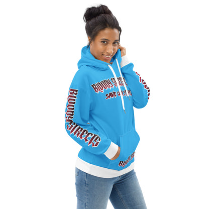 BLOODY STREETS Crew Member Streetwear Hoodie Blue - BLOODY-STREETS.DE Streetwear Herren und Damen Hoodies, T-Shirts, Pullis