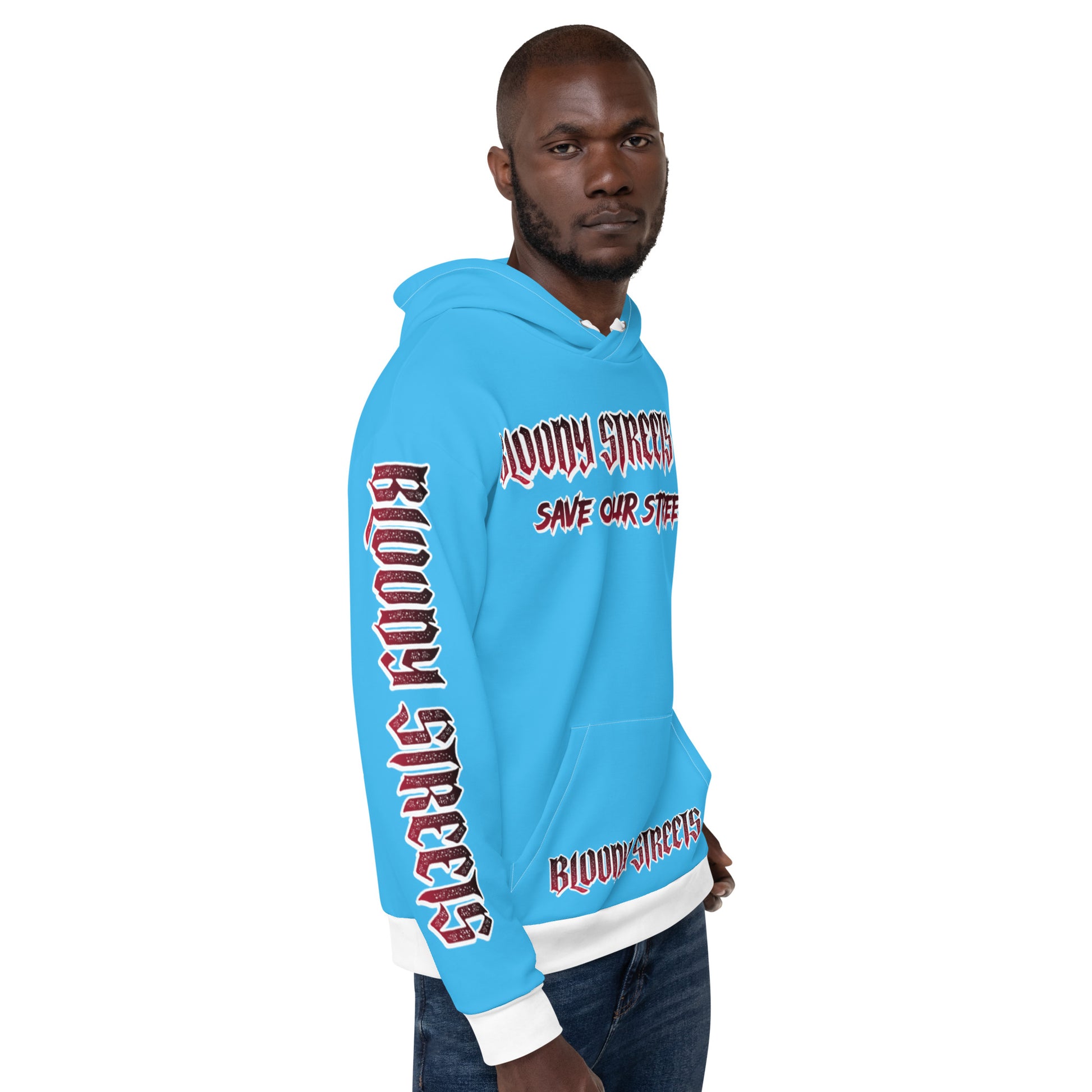 BLOODY STREETS Crew Member Streetwear Hoodie Blue - BLOODY-STREETS.DE Streetwear Herren und Damen Hoodies, T-Shirts, Pullis