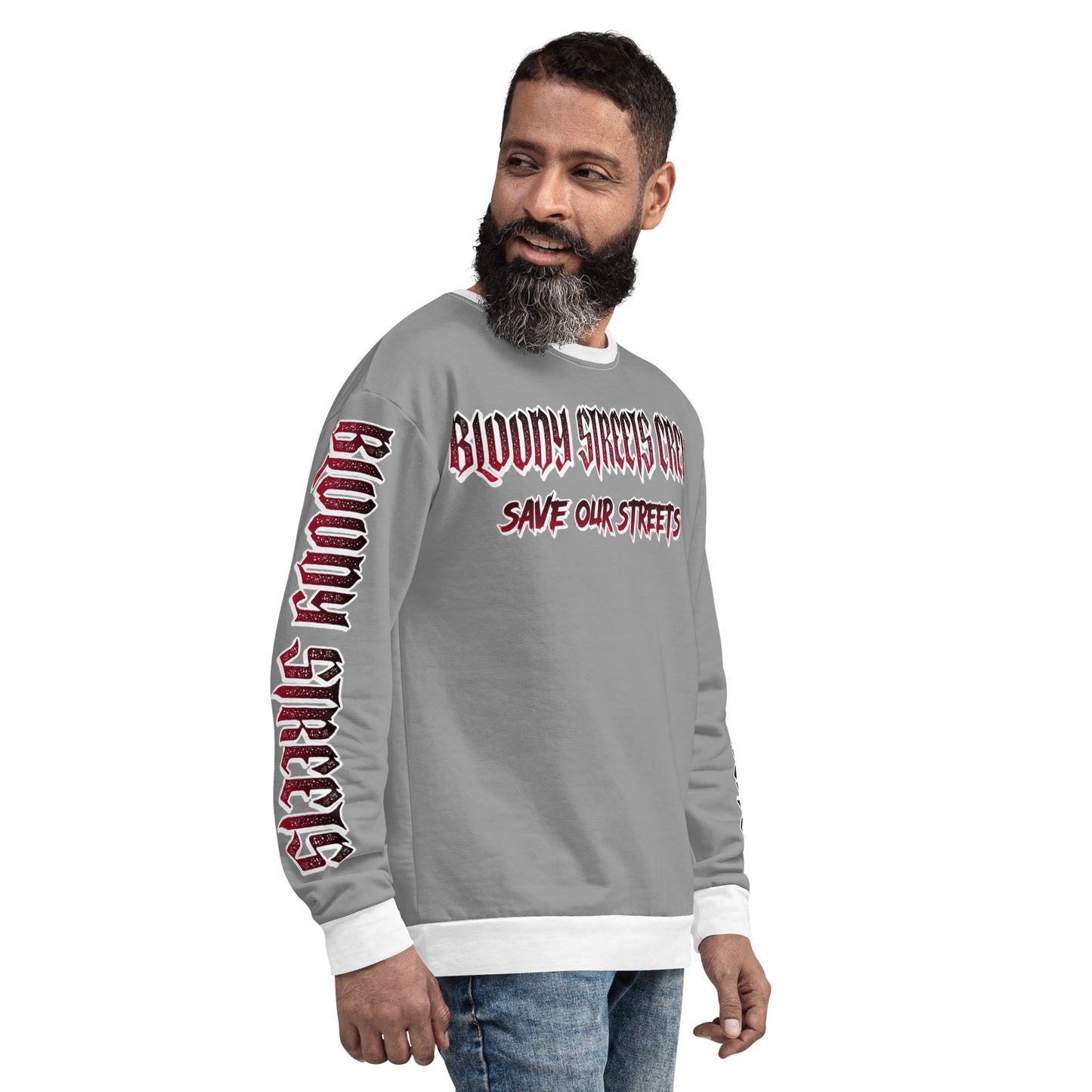 BLOODY STREETS Crew Member Streetwear Pullover Gray - BLOODY-STREETS.DE Streetwear Herren und Damen Hoodies, T-Shirts, Pullis