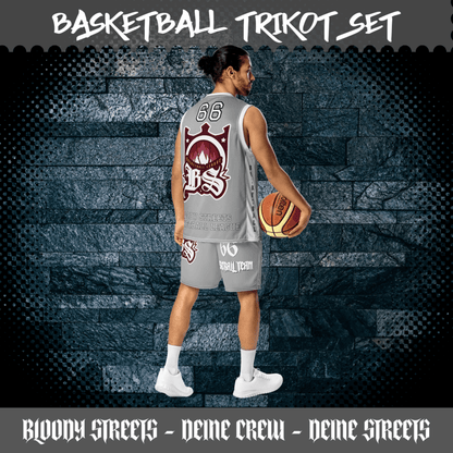 Basketball Trikot Spar - Set Gray - BLOODY - STREETS.DE Streetwear Herren und Damen Hoodies, T-Shirts, Pullis