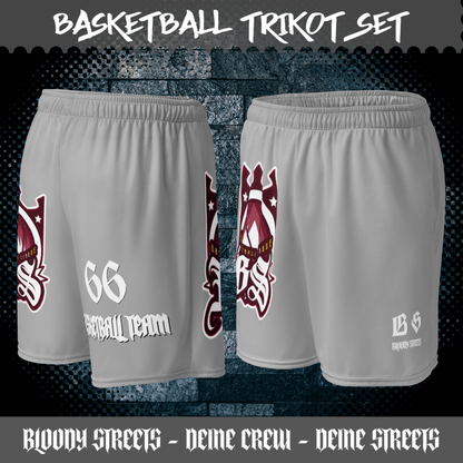 Basketball Trikot Spar - Set Gray - BLOODY - STREETS.DE Streetwear Herren und Damen Hoodies, T-Shirts, Pullis