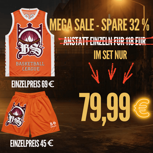Basketball Trikot Spar - Set Orange - BLOODY - STREETS.DE Streetwear Herren und Damen Hoodies, T-Shirts, Pullis