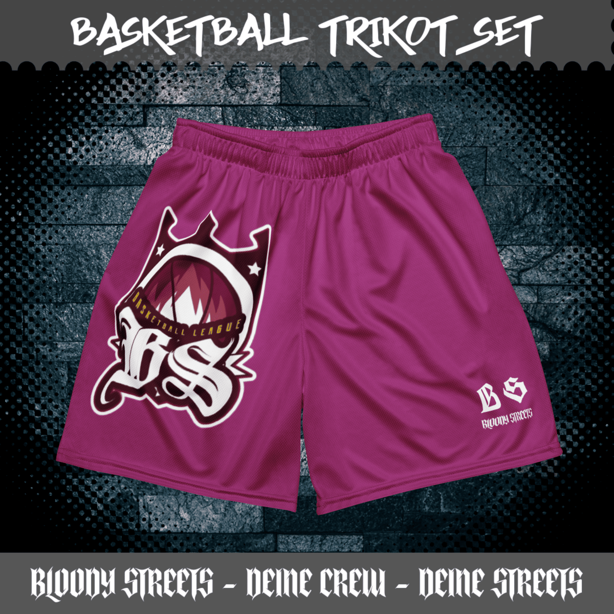 Basketball Trikot Spar - Set Purple - BLOODY - STREETS.DE Streetwear Herren und Damen Hoodies, T-Shirts, Pullis