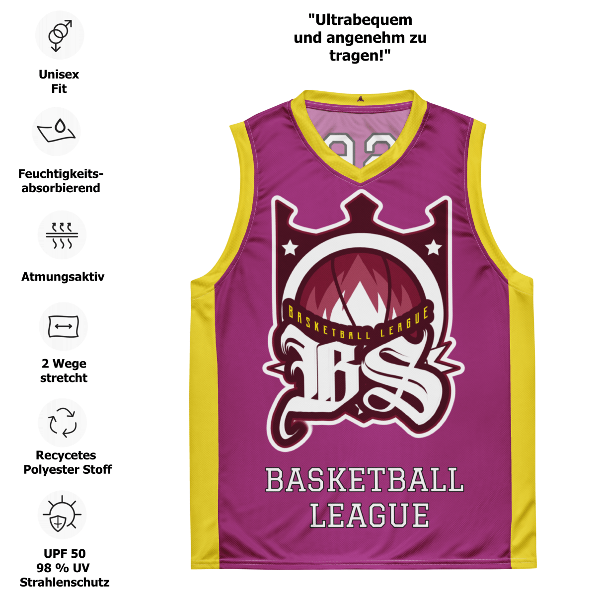 Basketball Trikot Spar - Set Purple - BLOODY - STREETS.DE Streetwear Herren und Damen Hoodies, T-Shirts, Pullis