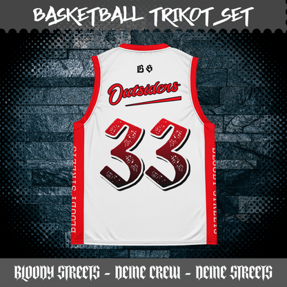Basketball Trikot Spar - Set White - BLOODY - STREETS.DE Streetwear Herren und Damen Hoodies, T-Shirts, Pullis