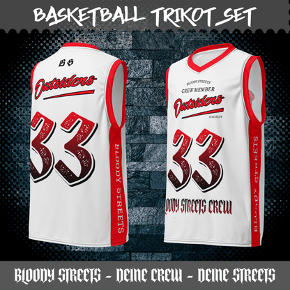 Basketball Trikot Spar - Set White - BLOODY - STREETS.DE Streetwear Herren und Damen Hoodies, T-Shirts, Pullis