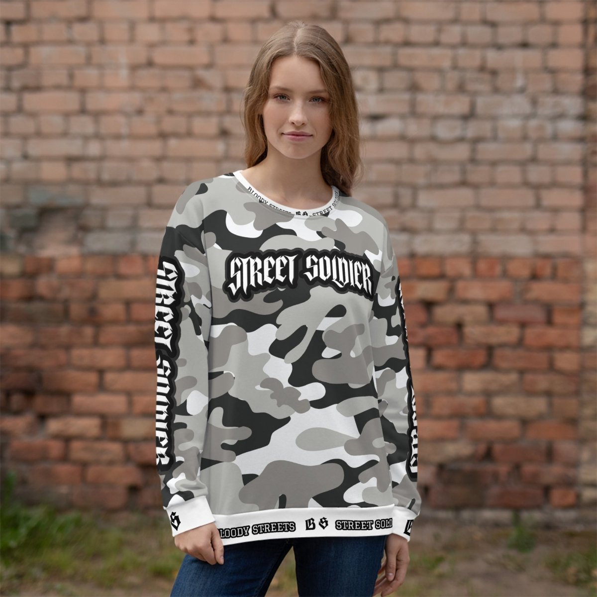 Bloody Camouflage Bull Dog Street Soldier Pullover - BLOODY - STREETS.DE Streetwear Herren und Damen Hoodies, T - Shirts, Pullis