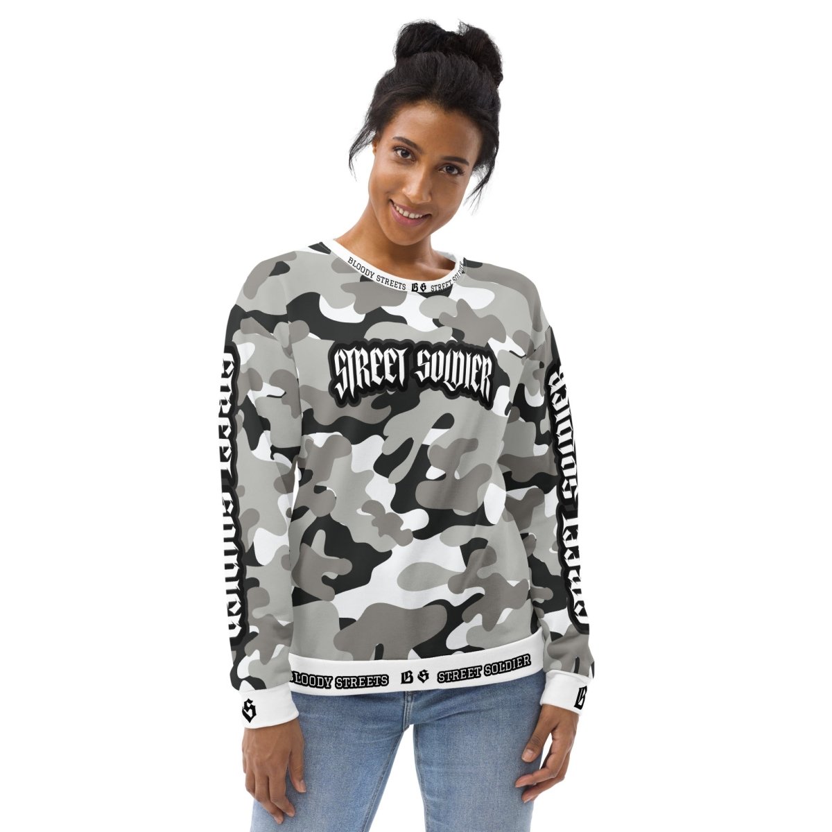 Bloody Camouflage Bull Dog Street Soldier Pullover - BLOODY - STREETS.DE Streetwear Herren und Damen Hoodies, T - Shirts, Pullis