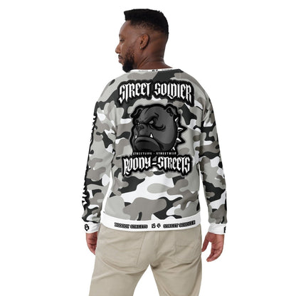 Bloody Camouflage Bull Dog Street Soldier Pullover - BLOODY - STREETS.DE Streetwear Herren und Damen Hoodies, T - Shirts, Pullis