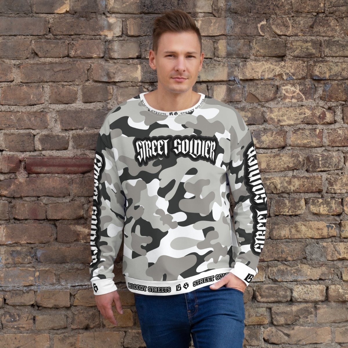 Bloody Camouflage Bull Dog Street Soldier Pullover - BLOODY - STREETS.DE Streetwear Herren und Damen Hoodies, T - Shirts, Pullis