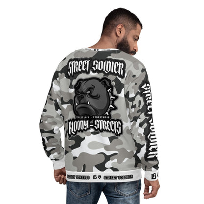 Bloody Camouflage Bull Dog Street Soldier Pullover - BLOODY - STREETS.DE Streetwear Herren und Damen Hoodies, T - Shirts, Pullis