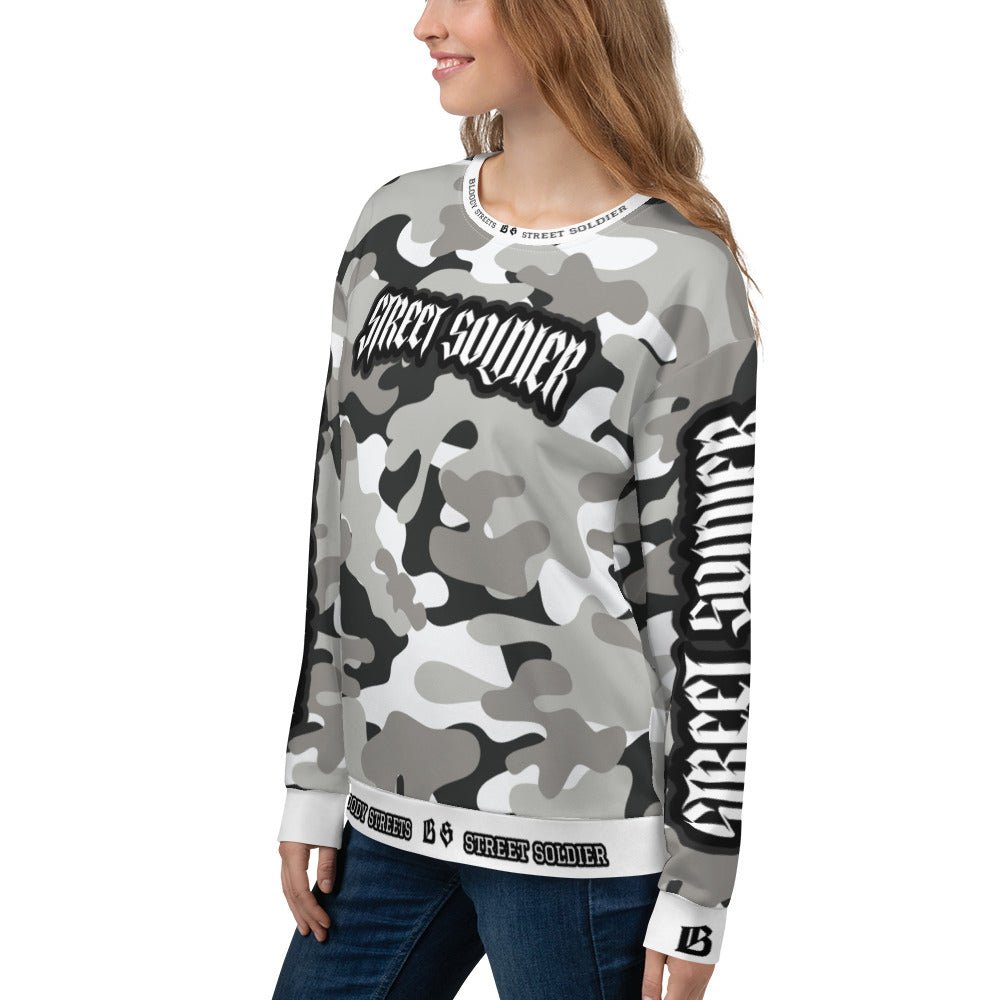 Bloody Camouflage Bull Dog Street Soldier Pullover - BLOODY - STREETS.DE Streetwear Herren und Damen Hoodies, T - Shirts, Pullis