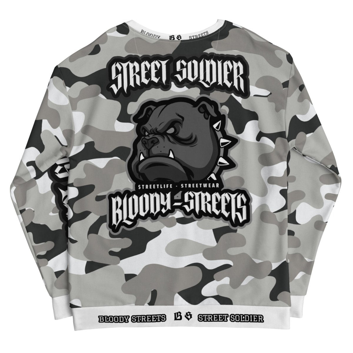 Bloody Camouflage Bull Dog Street Soldier Pullover - BLOODY - STREETS.DE Streetwear Herren und Damen Hoodies, T - Shirts, Pullis