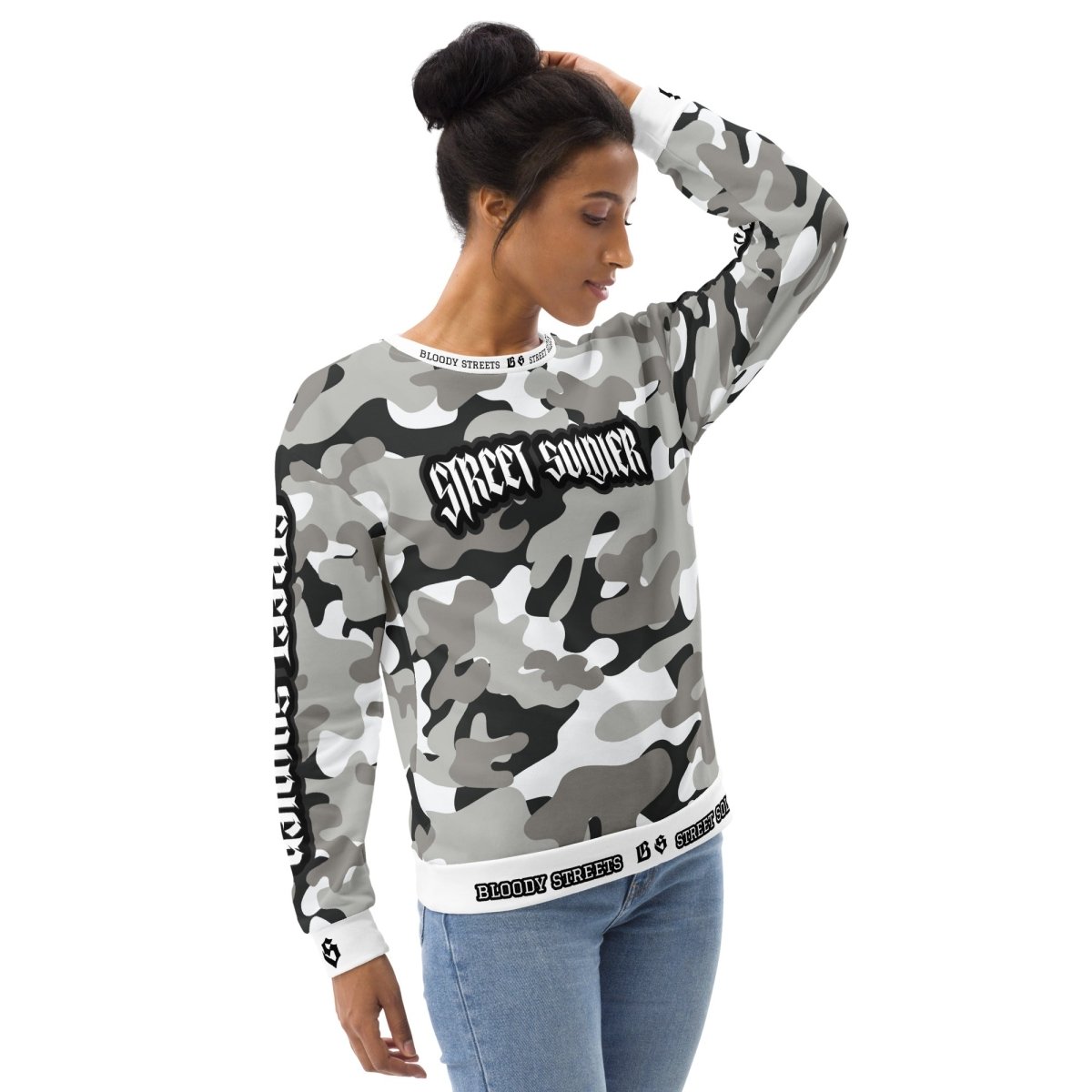 Bloody Camouflage Bull Dog Street Soldier Pullover - BLOODY - STREETS.DE Streetwear Herren und Damen Hoodies, T - Shirts, Pullis