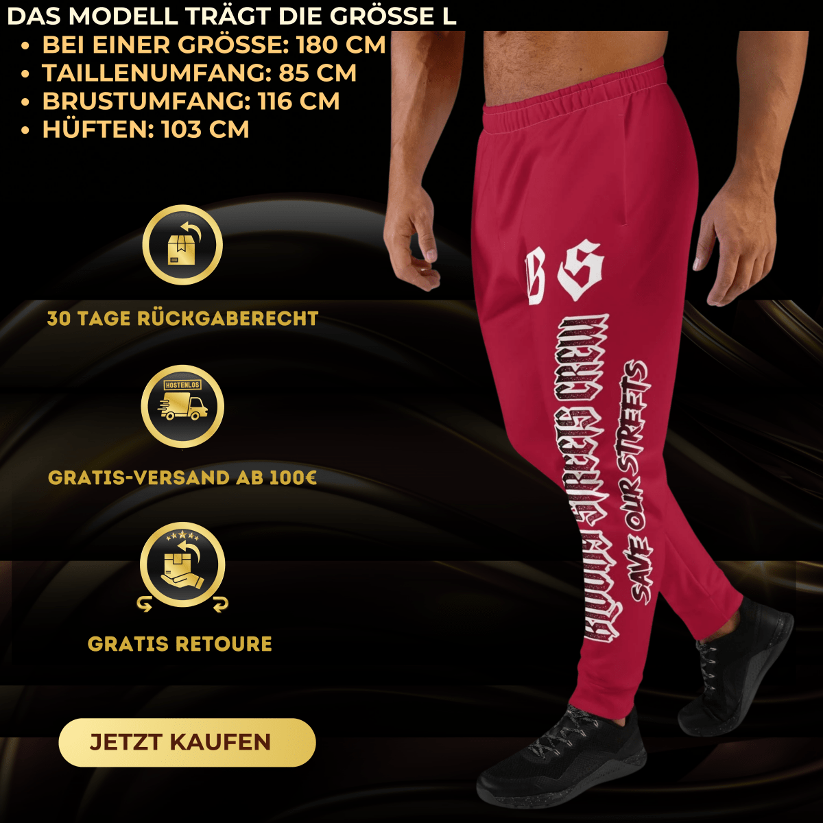 Bloody Streets Crew Jogging Hosen Bloody Herren - BLOODY-STREETS.DE Streetwear Herren und Damen Hoodies, T-Shirts, Pullis