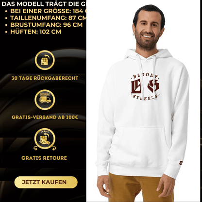 BLOODY STREETS Crew Member "Save our Streets! - BLOODY - STREETS.DE Streetwear Herren und Damen Hoodies, T-Shirts, Pullis