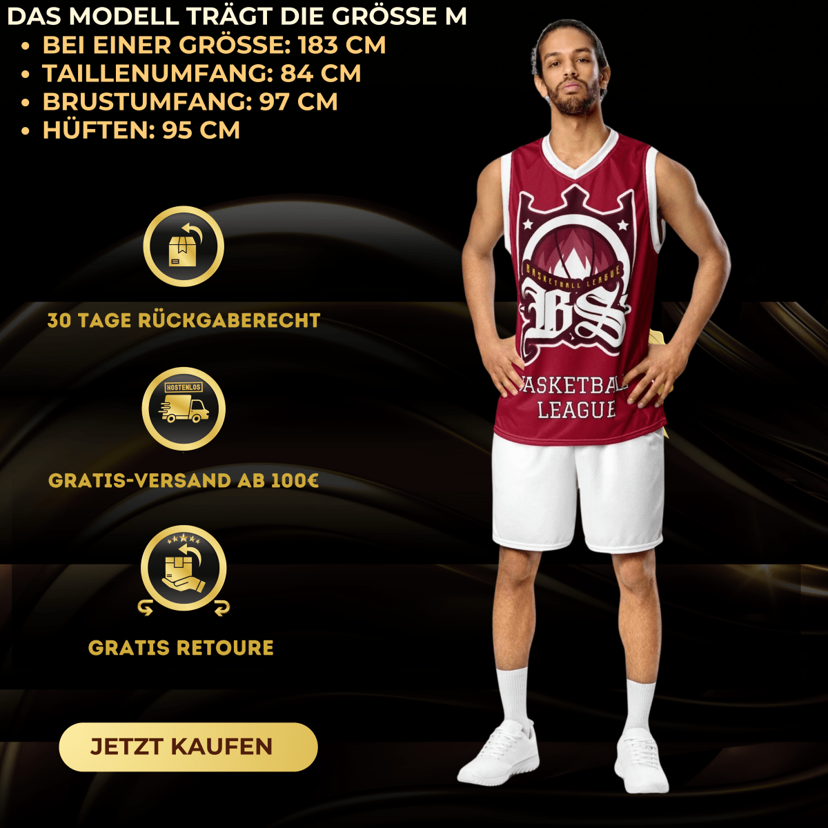 BLOODY STREETS - Recyceltes Streetwear-Basketballtrikot BLOODY RED - BLOODY-STREETS.DE Streetwear Herren und Damen Hoodies, T-Shirts, Pullis