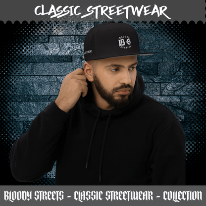 BLOODY STREETS - STREETLIFE V2. BLACK Snapback - Cap - BLOODY - STREETS.DE Streetwear Herren und Damen Hoodies, T-Shirts, Pullis