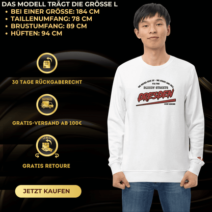 BS CITY Berlin Crew Member Red "G" Pullover - BLOODY - STREETS.DE Streetwear Herren und Damen Hoodies, T-Shirts, Pullis