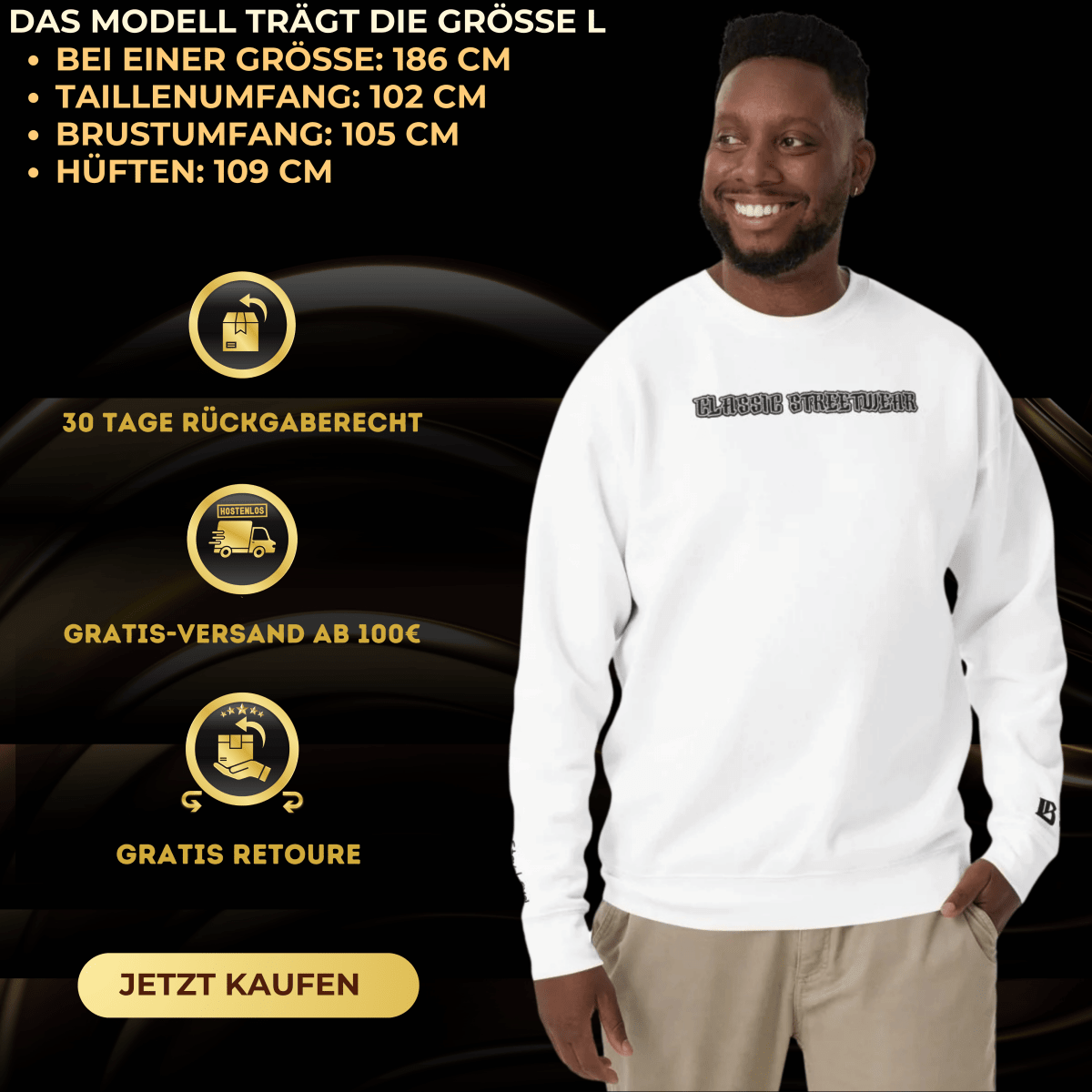 BS CLASSIC Streetwear Pullover "OG" - BLOODY - STREETS.DE Streetwear Herren und Damen Hoodies, T-Shirts, Pullis