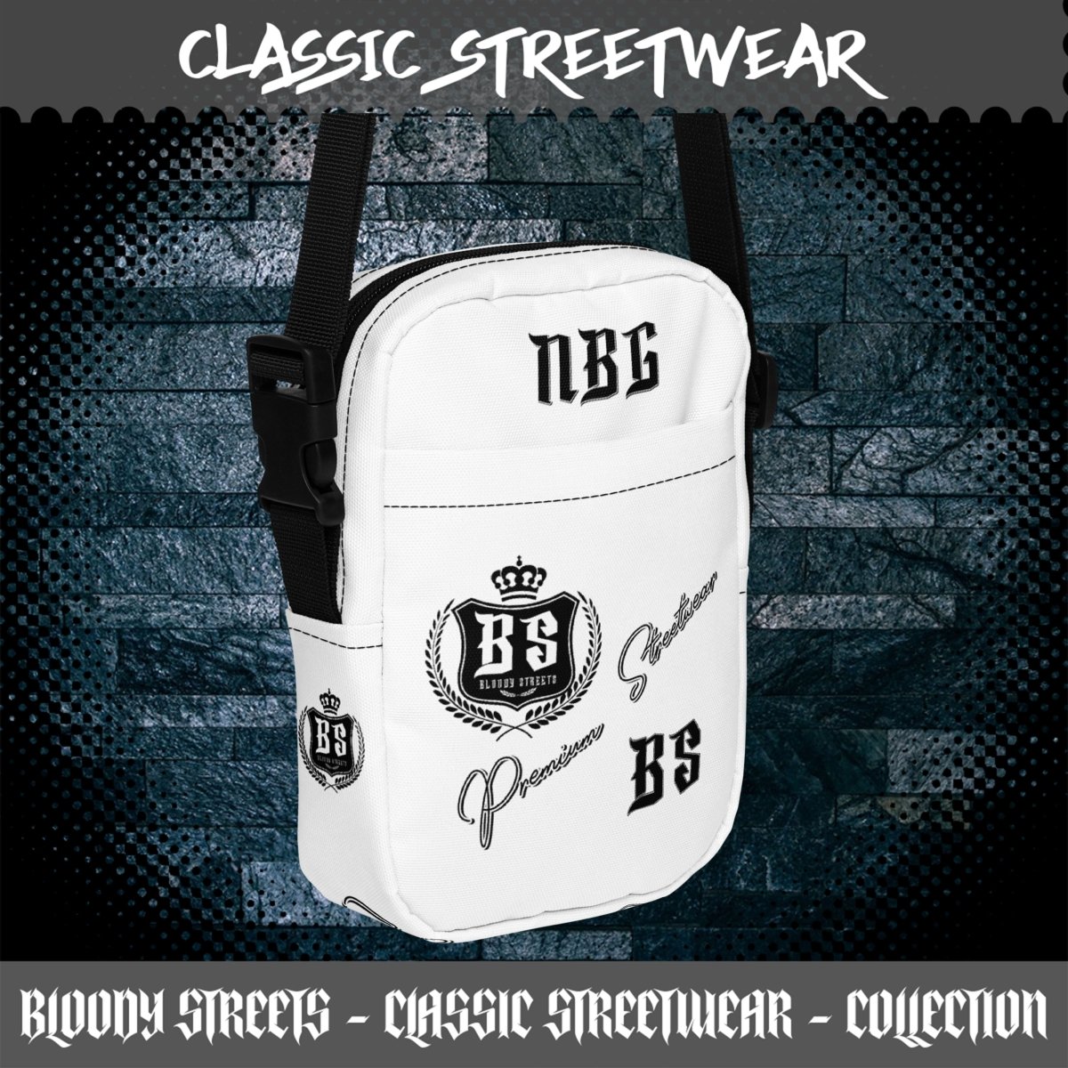 BS Classic Streetwear Umhängetasche - BLOODY - STREETS.DE Streetwear Herren und Damen Hoodies, T-Shirts, Pullis