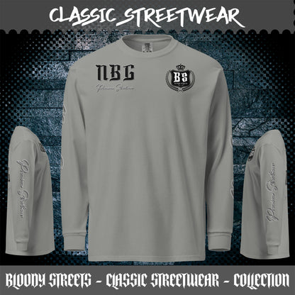 Streetwear Longsleeve "OGC" - Textilgefärbtes Schweres Langarmshirt