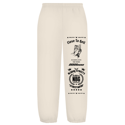 Oversize Fluffy Sweatpants Dead Skull beige - BLOODY - STREETS.DE Streetwear Herren und Damen Hoodies, T-Shirts, Pullis