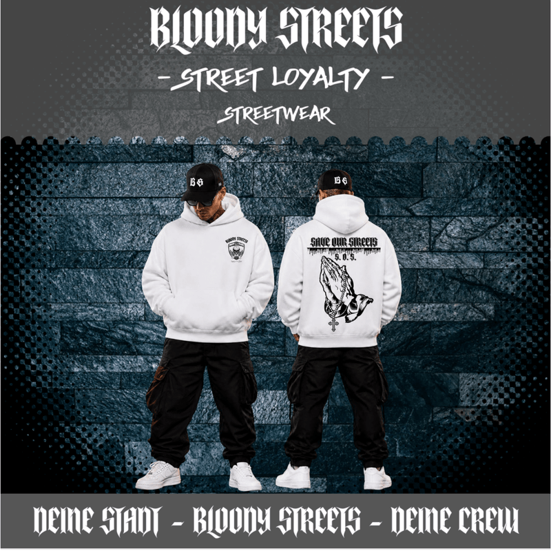 Oversize Hoodie Ohne Kordel S.O.S.