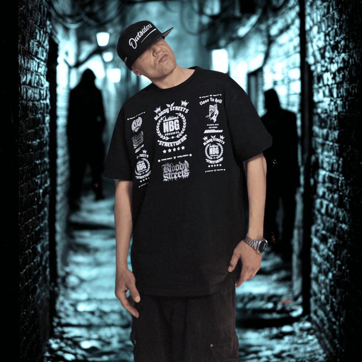 Oversize T-Shirt BS NÜRNBERG - BLOODY - STREETS.DE Streetwear Herren und Damen Hoodies, T-Shirts, Pullis