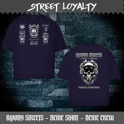 Oversize T-Shirt BS NÜRNBERG - BLOODY - STREETS.DE Streetwear Herren und Damen Hoodies, T-Shirts, Pullis